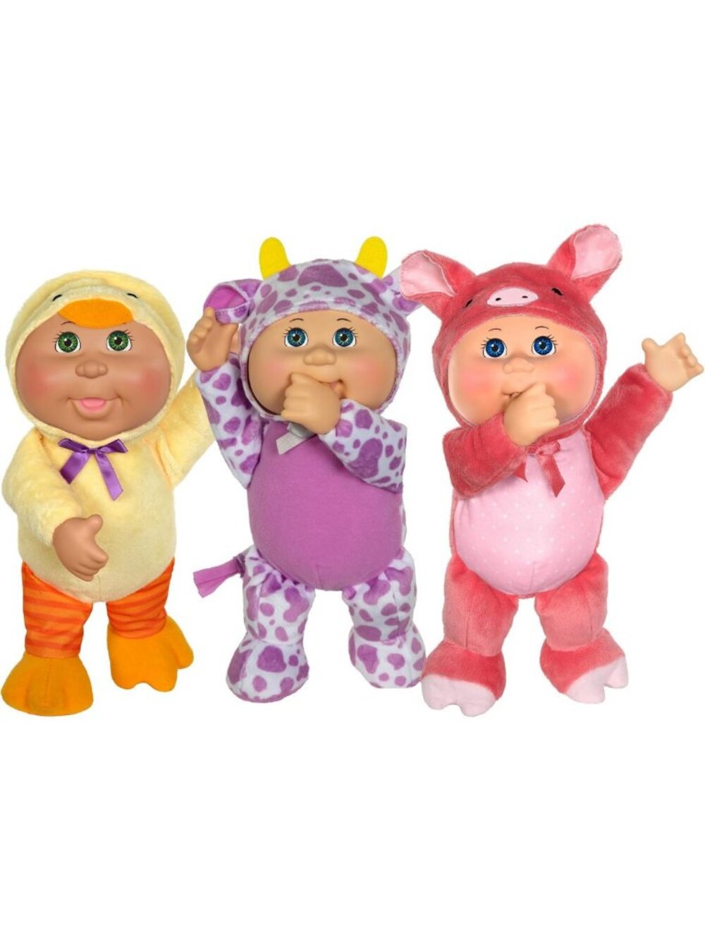 Adorable 3-Pack Farm Friends Dolls - 9" Collectible Cuties with Thumb-Sucking